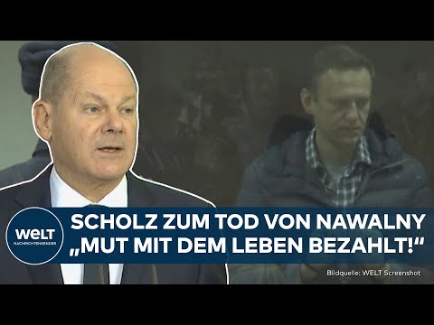 ALEXEJ NAWALNY: Kanzler Olaf Scholz äußert sich zum Tod des Kreml-Kritikers I WELT Dokument