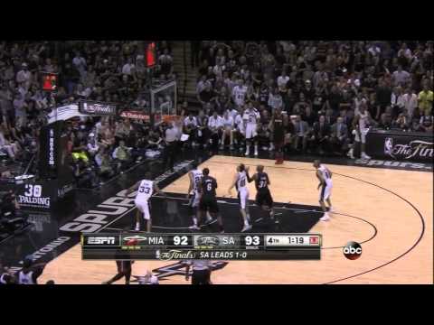 Chris Bosh corner three Game 2 Finals