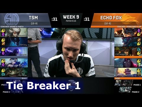 TSM vs Echo Fox - Tie Breaker | Week 9 Day 3 S8 NA LCS Summer 2018 | TSM vs FOX W9D3