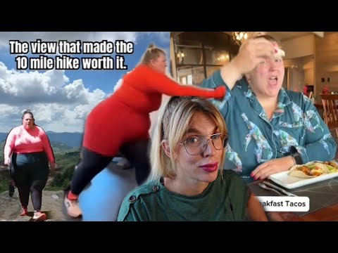BodyBuilder Reacts To Glitter&Lazers - 550lbs Woman Hiking 10 Miles and Eating "Too Little" Food