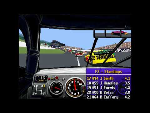 NASCAR Racing Gameplay (PC, 1994, Papyrus)