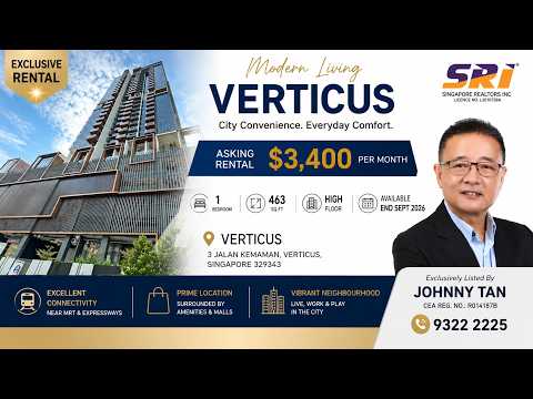 Verticus, 5 Jalan Kemaman, 1 Bedroom, 463 sqft, Condominium For Rent, by Johnny Tan, 500221574 - PropertyGuru.com.sg