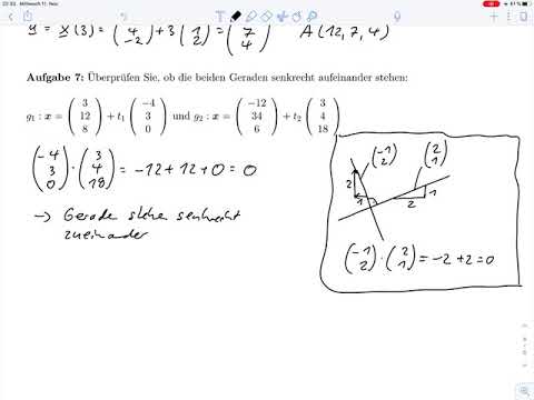 Übungsblatt5.1 – Analytische Geometrie - Geradengleichung mit Anwendungen Aufg.5 ,7, 8 und 9