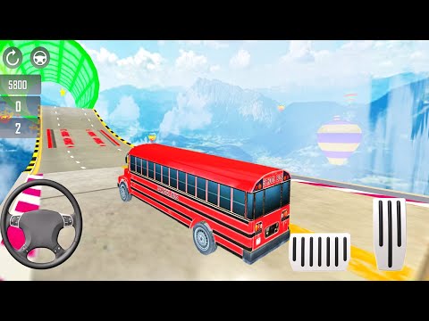School Bus Stunt Driving : Mega Ramp Impossible Bus Game | Bus Racing Game | Bus 3D Game
