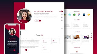 Download the video "Build a completely responsive personal portfolio website in React JS | Dark/Light Mode"