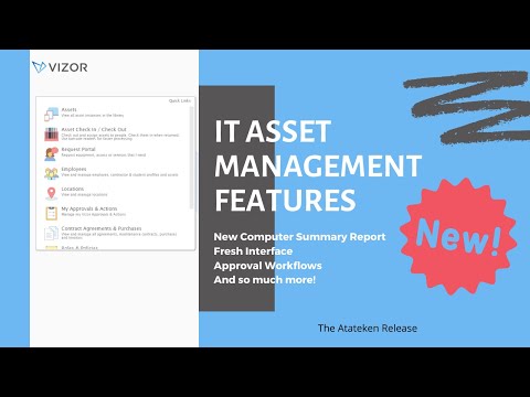 VIZOR Atateken Release - IT Asset Management Features