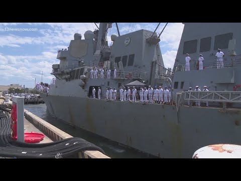USS Forrest Sherman deploys from Naval Station Norfolk