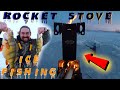 Video Thumbnail for Ice Fishing ROCKET STOVE! / BEST wood stove for ICE FISHING! / Outdoor Camping Stove / ON ICE