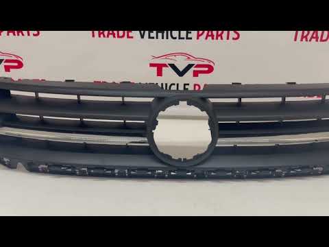 Fits Vw Caddy 2015-2021 Front Bumper Main Grille Mat Black Textured With Chrome Moulding video