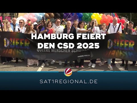 Das war der CSD 2025 in Hamburg: 260.000 Menschen für queere Vielfalt auf den Straßen