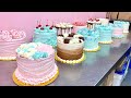 Decorating 12 Cakes in ONE HOUR!! | Unedited Cake Decorating 4K