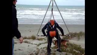 preview picture of video 'Bucky Baboon Hang Gliding on the Brighton Sand Dunes.'