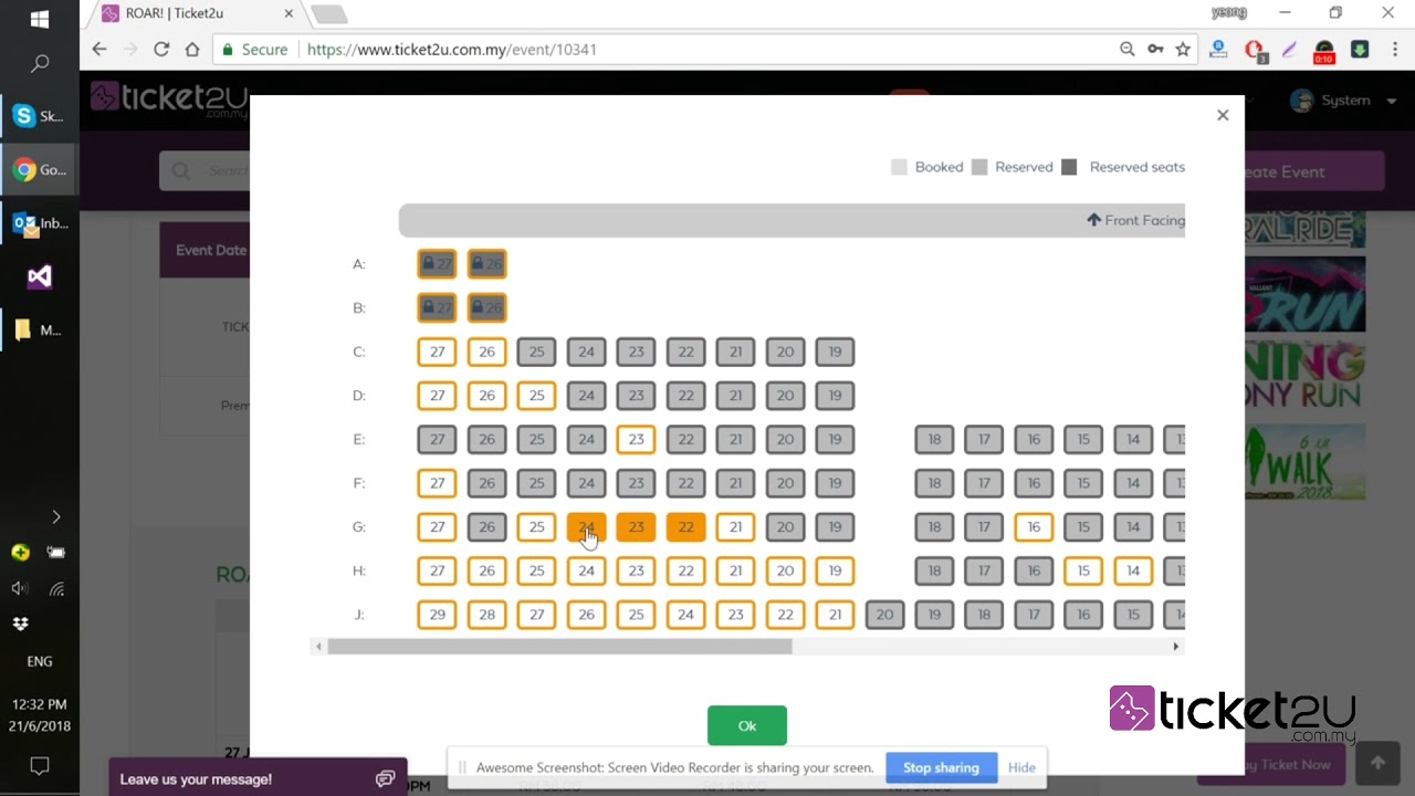 Ticket2u Seating Chart Demo