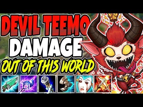 DEVIL TEEMO 😈 DAMAGE OUT OF THIS WORLD 😈 Best Teemo Season 10 Build - LoL TOP Teemo s10 Gameplay