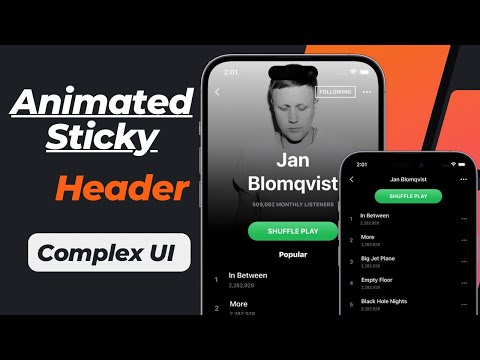SwiftUI Animated Sticky Header | Spotify Scrollable Header |  Xcode 14 | SwiftUI Tutorials