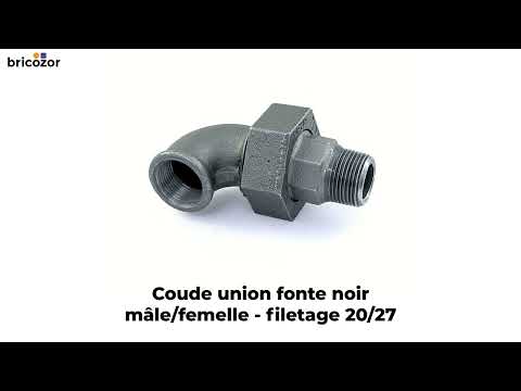 Coude union fonte mâle / femelle noir - référence 98 CODITAL