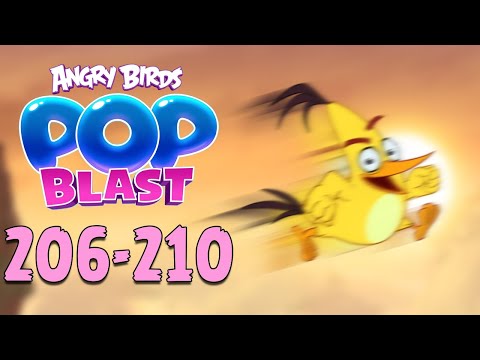 Angry Birds Pop Blast Gameplay Pt 41: Levels 206-210 - Jumping Around