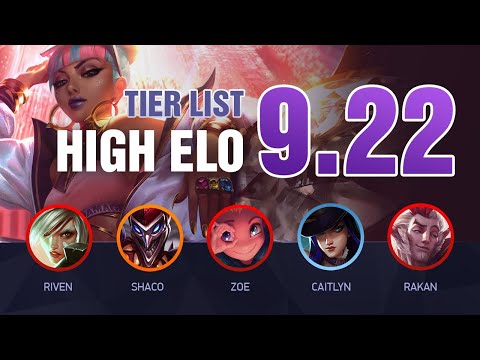 LoL HIGH ELO Tier List Patch 9.22 by Mobalytics - League of Legends
