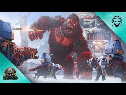 Destroying the Great Ape with my Andrewsarchus Army! - ARK Fjordur [E48]