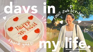 Days in my life ♡ beach picnic, studying + celebrating 1000 subs