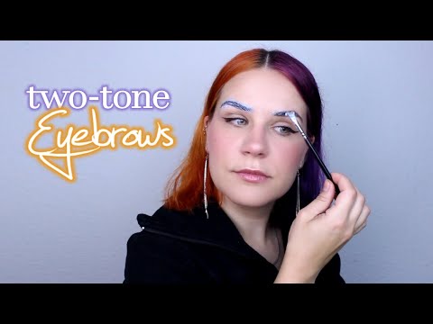 Ich färbe meine Augenbrauen zweifarbig  🧡💜  | LilixyMee