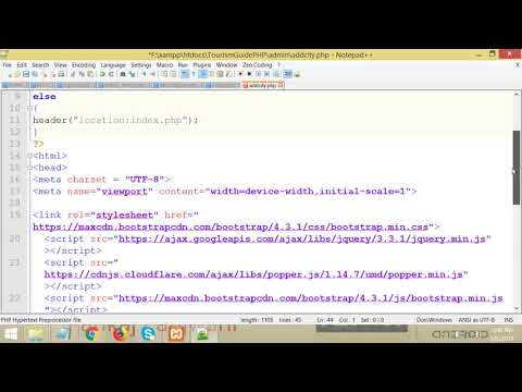 Tourism Guide Project PHP MYSQL Part 17 | By Pankaj Panjwani
