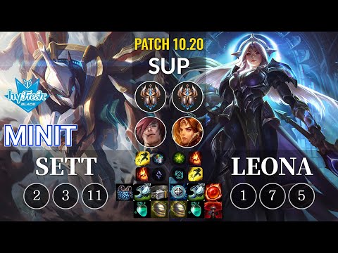 hyF Minit Sett vs Leona Sup - KR Patch 10.20