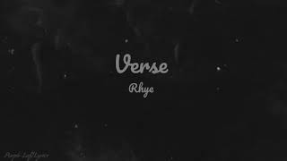 Verse - Rhye (Lyric Video)