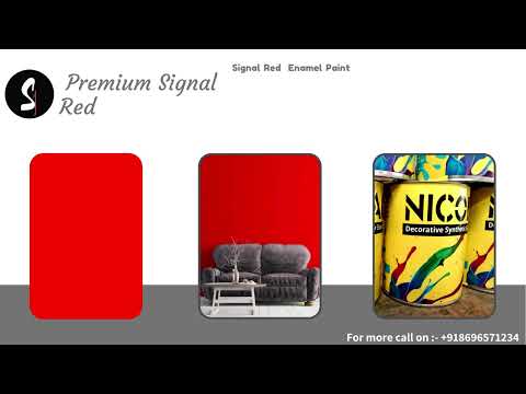 Nicolac signal red enamel paints, 20 ltr