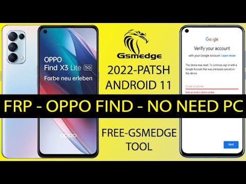 OPPO Find X3 Remove Frp Bypass Google Account Android 12