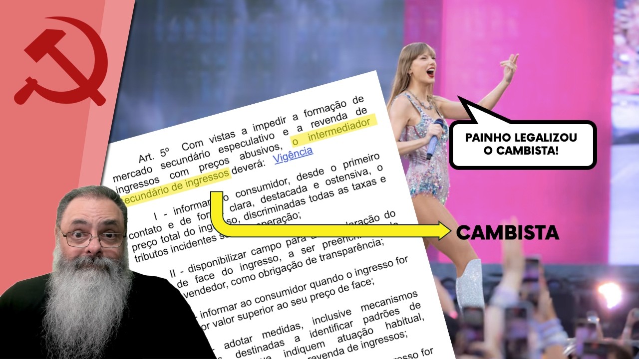 LEI "TAYLOR SWIFT" diz que VAI PROTEGER o CONSUMIDOR, mas LEGALIZA o CAMBISTA e SEM LIMITE no PREÇO