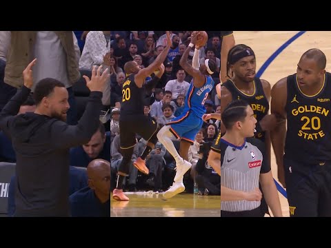 Steph Curry couldn't believe SGA drew this foul on Horford and Warriors were heated