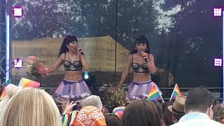 Take your shoes off Cheeky Girls at Chester Pride September 2021