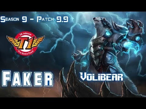 SKT T1 Faker Volibear vs CAMILLE Jungle - Patch 9.9 KR Ranked