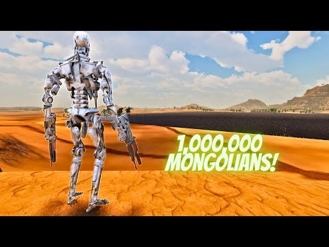 T-800 TERMINATOR vs 1,000,000 MONGOLIAN WARRIORS !! | Ultimate Epic Battle Simulator 2 | UEBS 2