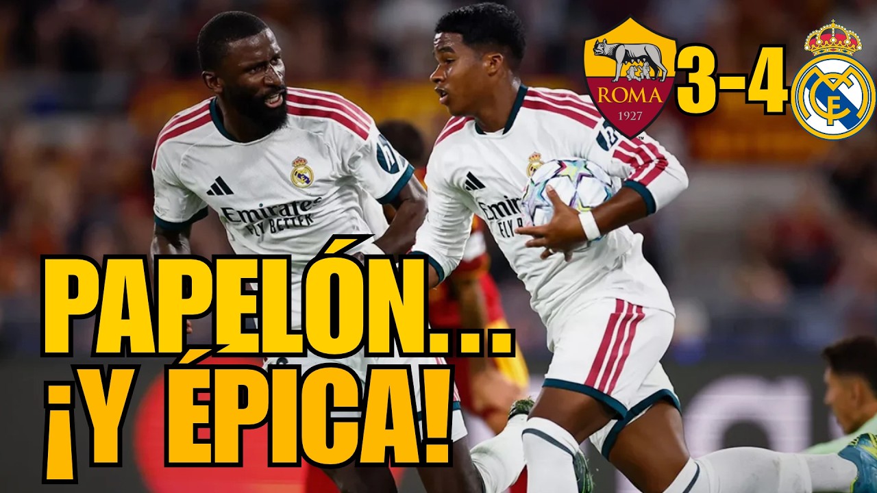 ¡ENDRICK SALVA A MOURINHO PRE CLÁSICO! Roma 3-4 Real Madrid: Vinicius fuera del equipo ya