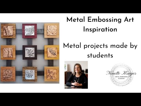 Metal Embossing Art Inspiration: Art projects made by 1st-time metal embossing students