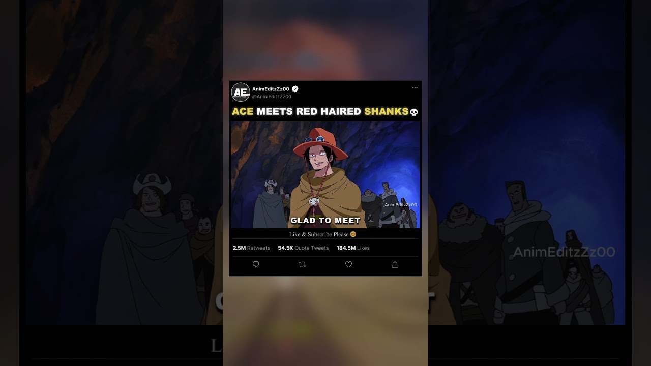 Ace Meets Red Haired Shanks💀| EDIT | #onepiece #shorts #shanks #ace #luffy