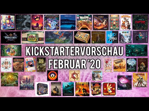 Kickstartervorschau Februar '20  - 41 neue Spiele & Erweiterungen!! -