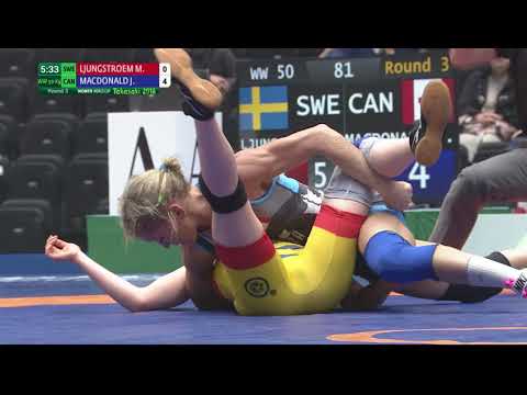 Round 3 WW - 50 kg: M. LJUNGSTROEM (SWE) v. J. MACDONALD (CAN)