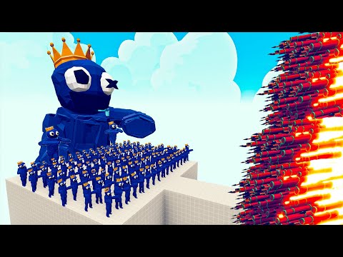 100x BLUE RAINBOW FRIEND + 1x GIANT vs EVERY GODS - Totally Accurate Battle Simulator TABS