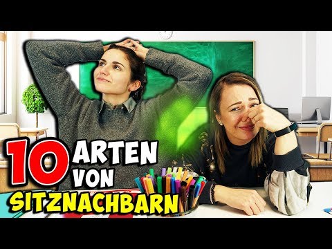 10 ARTEN von SITZNACHBARN in der Schule die jeder kennt - BeautyQueen, Angeber, Influencer...