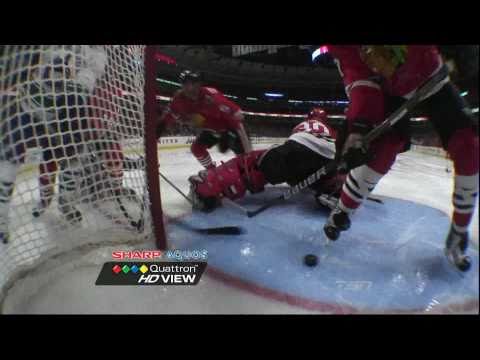 Canucks at Blackhawks - Daniel Sedin 1-1 Goal - 10.20.10 - HD