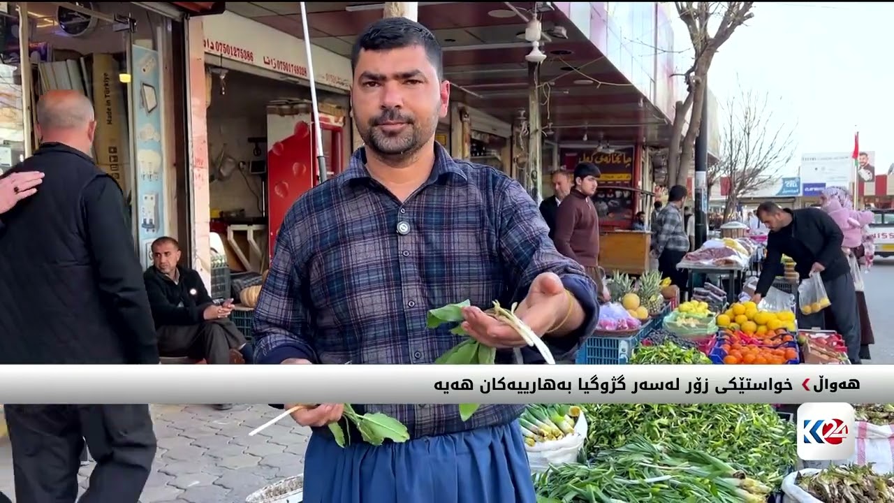ڤیدیۆ | رۆژانە چەندین جۆری گژوگیای بەهاری رەوانەی بازاڕی خورماڵ دەکرێن