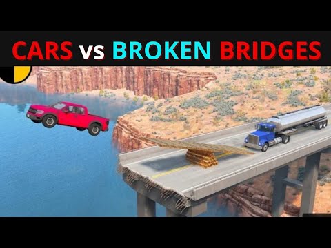 Cars vs Broken Bridge and Jump