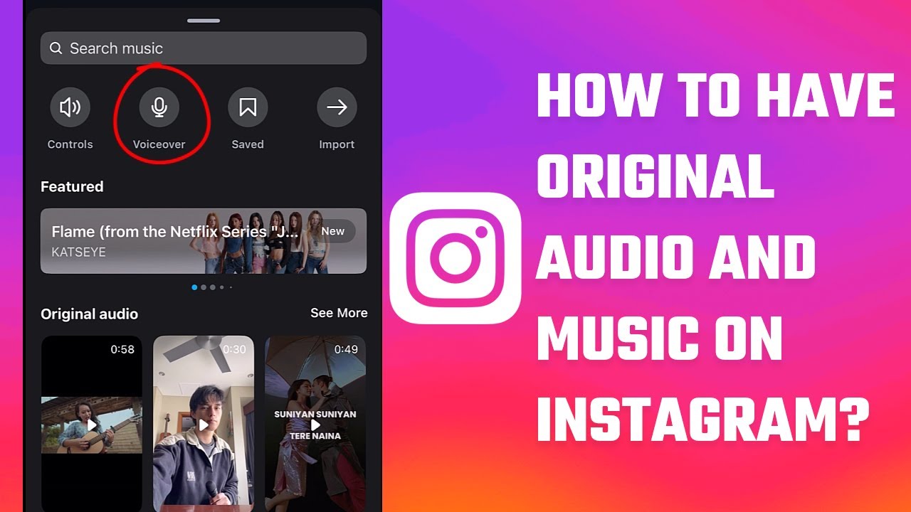 How to Add original Audio while using trending music on Instagram Reels?