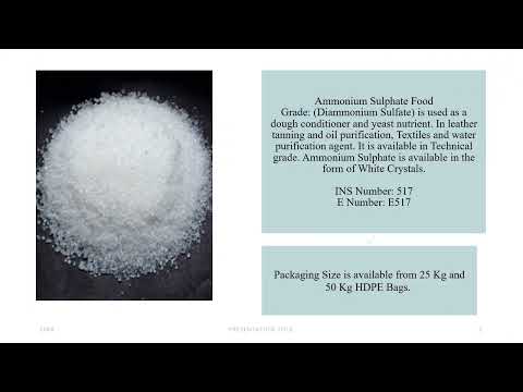 Ammonium Sulphate Food Grade