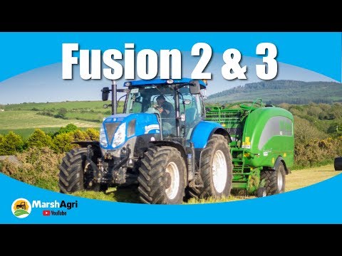 McHale Fusion 2 and a Fusion 3 at work in West Cork, Ireland baling second cut silage