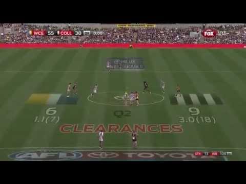 West Coast Eagles vs Collingwood- Round 20, 2014 - First Half
