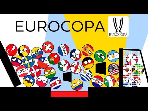 Countryballs Marble Race Beat the Keeper | Eurocopa Europe & America Cup
